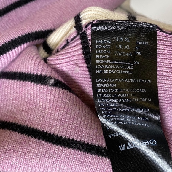 Anthropologie Faye Striped Sweater size XL Purple - Picture 5 of 7